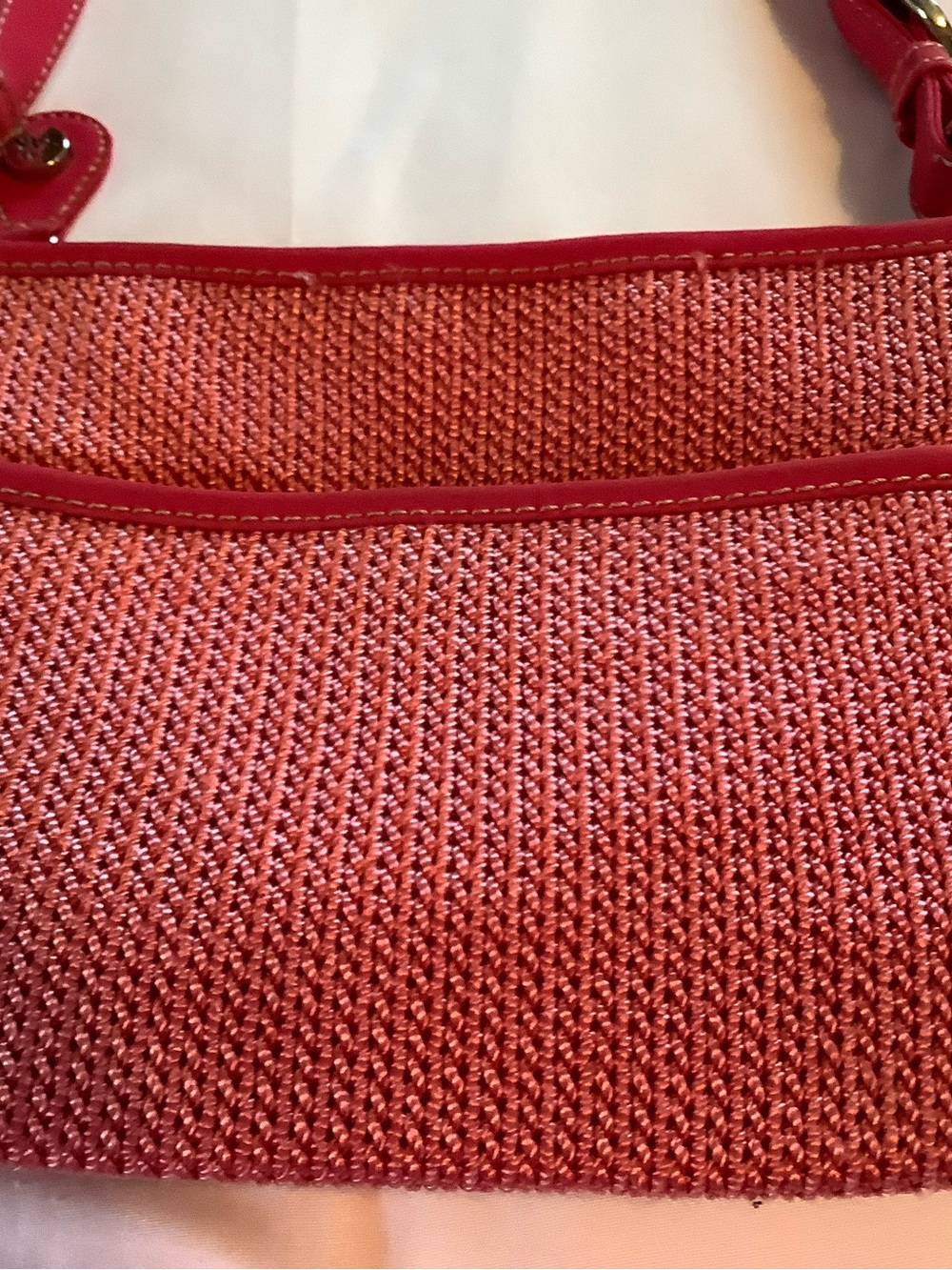 The Sak Coral-Pink Knit Crossbody with Stitched Leather Patch - Picture 7 of 8